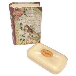 Punch Studio Fleur de Trompe Rose Soap in Book Box (95756)
